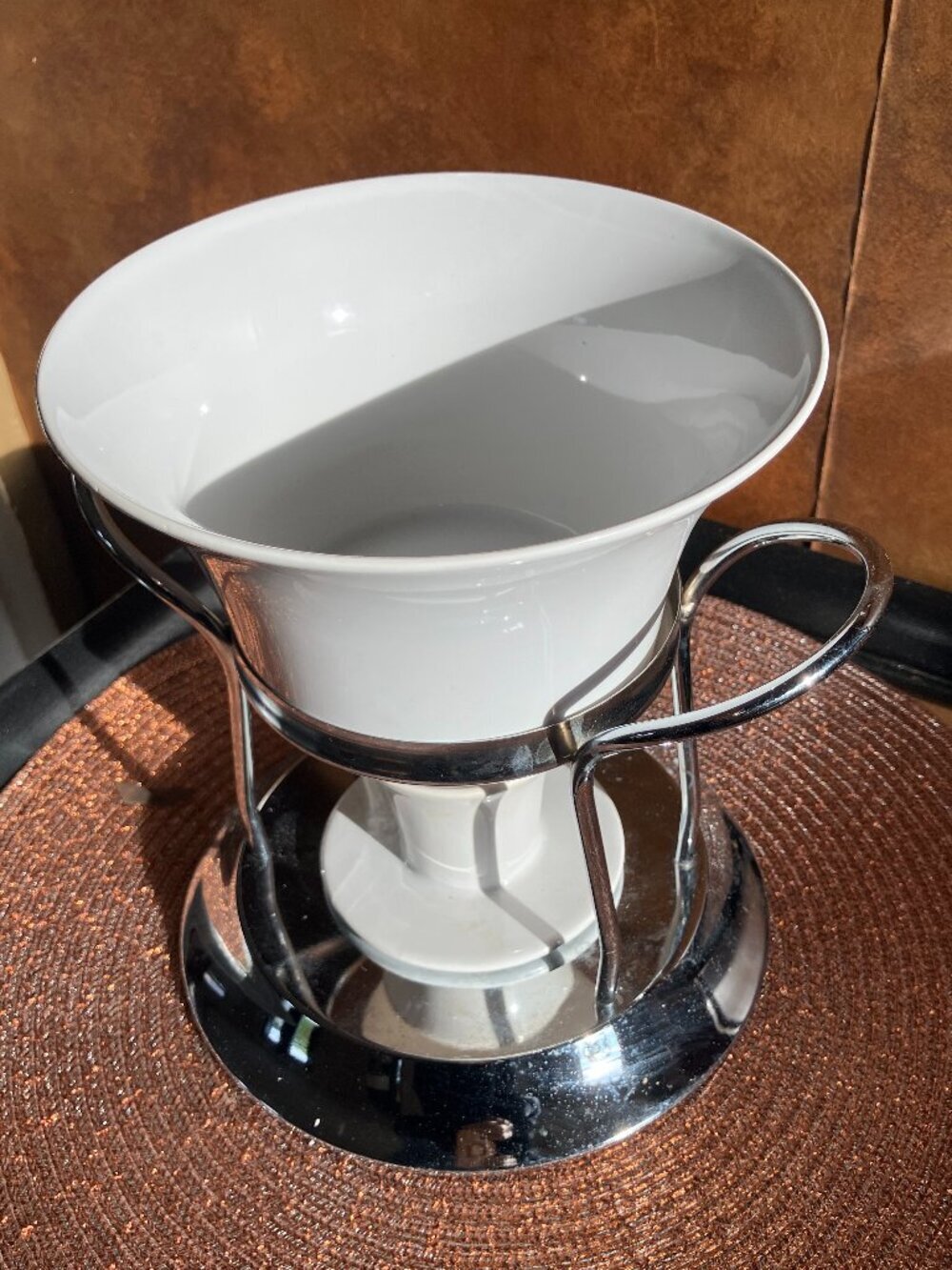 Fondue Bowl Warmer Metal Stand - Picture 2 of 3